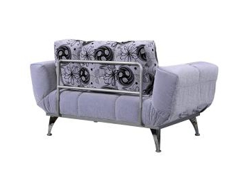 Sofá cama de tela con brazo plegable