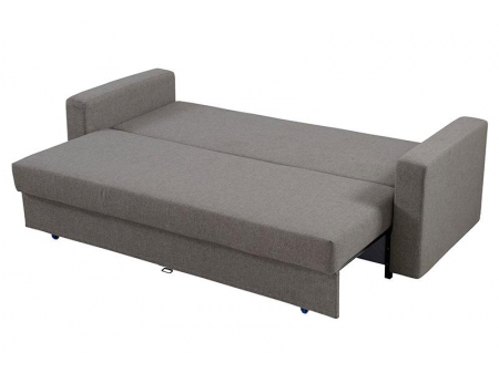 Sofá convertible de tela de tres cuerpos con lugar para almacenamiento
