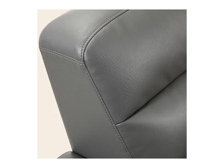 Sofá moderno para oficina de cuero gris