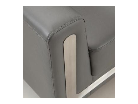 Sofá moderno para oficina de cuero gris