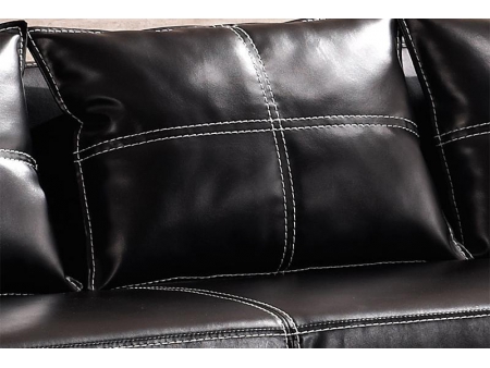 Sofá moderno de cuero negro