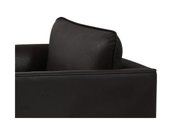 Sofá para oficina de cuero negro