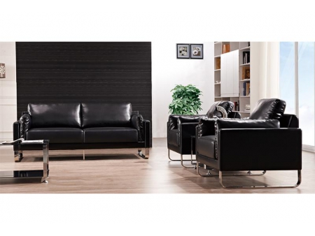 Sillón para oficina de cuero negro