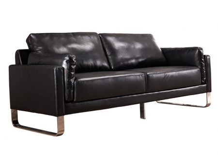 Sillón para oficina de cuero negro