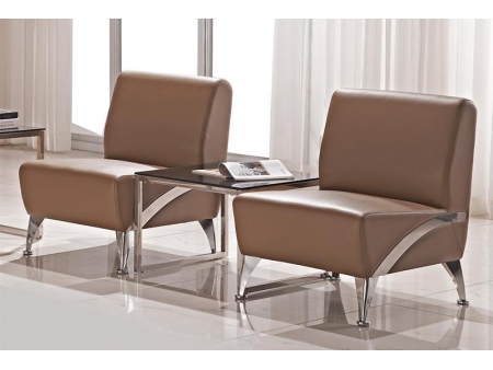 Sillón de cuero sin apoyabrazos