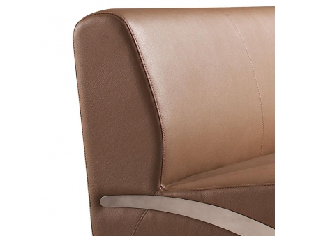 Sillón de cuero sin apoyabrazos