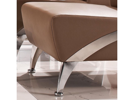 Sillón de cuero sin apoyabrazos