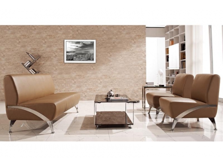 Sillón de cuero sin apoyabrazos