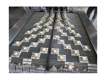 Máquina para hacer sándwiches de galletas de 4 carriles