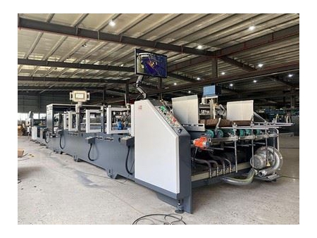 Máquina de plegado y encolado de cajas de cartón automática de alta velocidad HZH-FB
