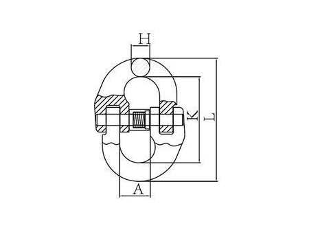 Eslabón conector de acero aleado