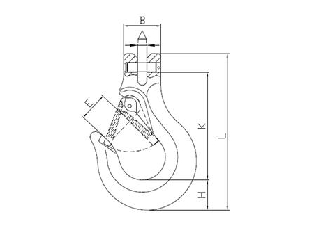 Gancho de horquilla para eslinga de acero aleado SLR014