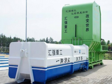 Compactadora de basuras de tamaño mediano