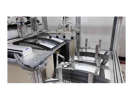 Máquina automática para corte de vidrio curvo para automóviles