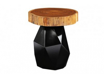 Mesa auxiliar de madera de teca