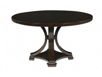 Mesa de comedor redonda en madera de cerezo
