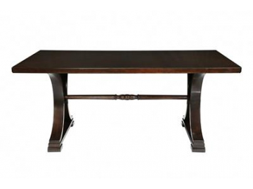 Mesa de comedor antigua de madera de cerezo