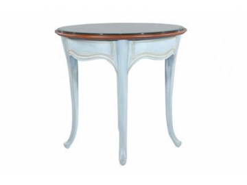 Mesa ratona redonda de madera