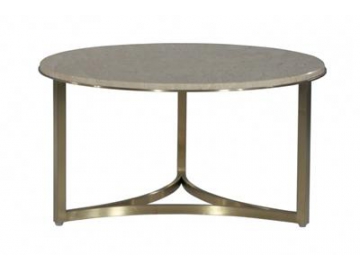 Mesa ratona de metal con encimera de mármol