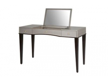 Mesa de maquillaje de madera con espejo plegable