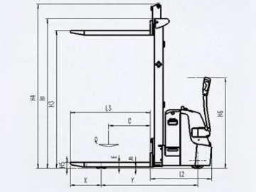 Apiladora eléctrica 1500kg XEB