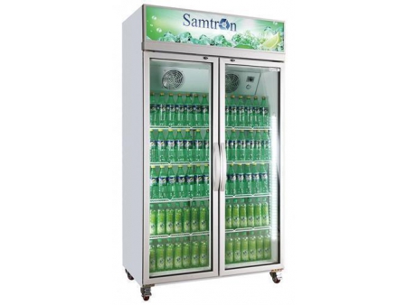 Expositor de bebidascomercial con sistema de refrigeración de montaje superior