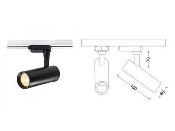 (Serie L) Luz de riel LED y carcasas pendientes para montaje de reflectores