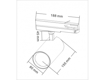 Cabezal para Riel de Iluminación LED Serie I, Riel de Iluminación LED, con Caja de Alimentación Extra