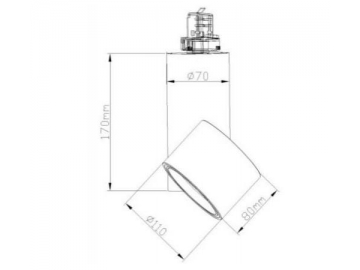 Foco de carril LED, serie C
