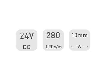 Tira LED para interiores  10mm 24V D6280H