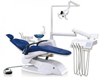 Unidad dental A880 (sillón dental eléctrico, pieza de mano, escupidera giratoria, luz LED) Unidad dental A880 (sillón dental eléctrico, pieza de mano, escupidera giratoria, luz LED)