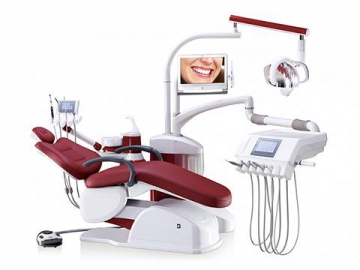 Unidad dental A6800  (sillón dental eléctrico, pieza de mano, monitor de paciente, luz LED)