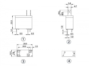 Mini relé electromagnético NNC69C