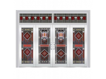 Puerta de seguridad de acero inoxidable para edificios de oficinas
