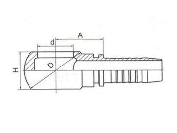 Racor banjo rosca métrica DIN 7642, 70011