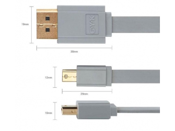 Cable mini DisplayPort (Mini DP) 4K a DisplayPort, cable Thunderbolt