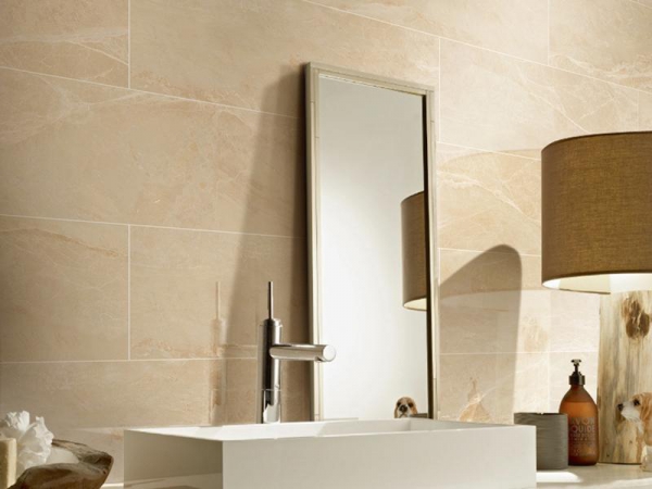 Baldosas marrones y beige imitación mármol | Fabricante de baldosas y