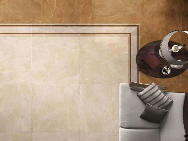 Baldosas marrones y beige imitación mármol | Fabricante de baldosas y