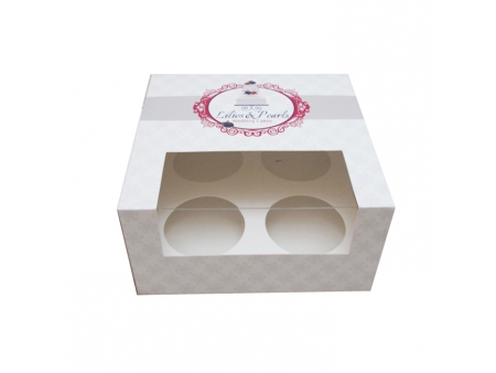 Caja de cartón para cupcakes, caja de papel con impresión personalizada