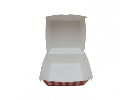 Caja para hamburguesas, caja de papel kraft personalizada