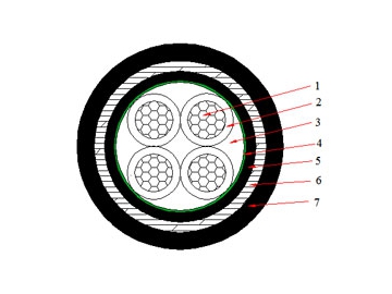 Cable N2XBY de 0.6/1 kV (CU/XLPE/STA/PVC)