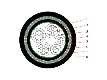 Cables N2XRY de 0.6/1 kV (CU/XLPE/SWA/PVC)