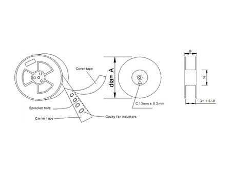 Inductor de potencia SMD, 12.3mm