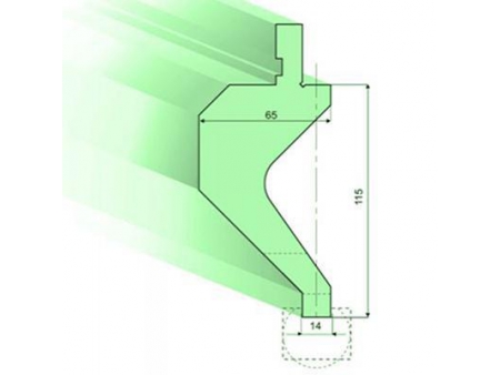 Punzones de radio con soporte R 7mm-50mm, Utillaje para plegadora Amada