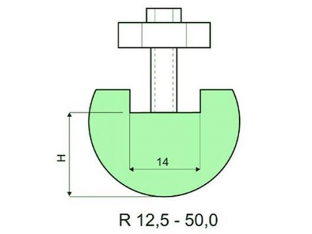 Punzones de radio con soporte R 7mm-50mm, Utillaje para plegadora Amada
