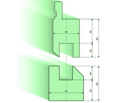 Soporte de insertos para Z e insertos para plegar / aplastar, Utillaje para plegadora Amada