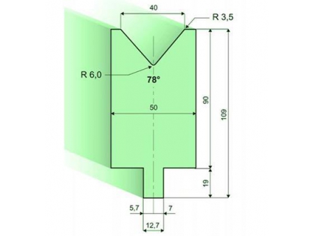 Matrices 78°, H=90mm, Utillaje para plegadora LVD