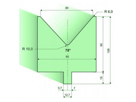 Matrices 78°, H=90mm, Utillaje para plegadora LVD