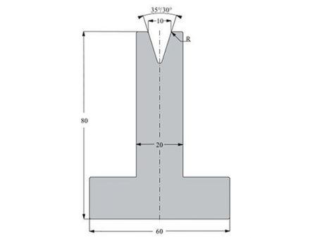 Matrices 35°, H=80mm, Utillaje para plegadora Bystronic