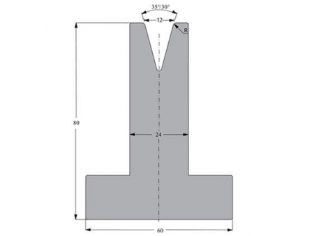 Matrices 35°, H=80mm, Utillaje para plegadora Bystronic